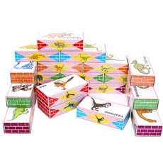 中央英才教育研究員幼兒用紙塊 100入 中型, 恐龍