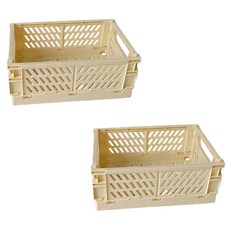 다용도 수납 리빙박스 YT_RA1333, 황색, 2개