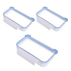藍耳廚房塑料袋架, 藍色, 3個