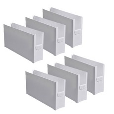 슈와츠코리아 팬트리 수납함 슬림 대형, 화이트, 6개