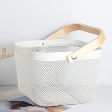 北歐創意網狀收納籃, 白色, 1個