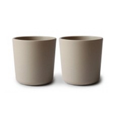 mushie 孩童塑膠水杯, 米色, 2入