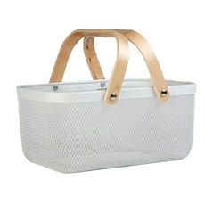 潛水好的北歐鋼製儲物籃, 白色的