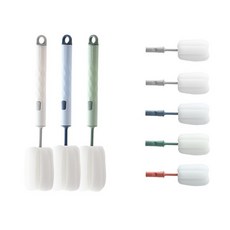 3p海綿清潔刷+5p替換刷套組, 隨機發貨, 1套