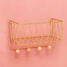 藍色現代風壁架, 金色