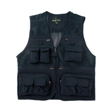 輕量網眼休閒背心, 藍色