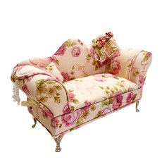 復古布藝沙發擺飾, 粉色的
