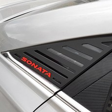 카이만 레터링 C필러 스포츠 플레이트 스트라이프 SONATA 레드 2p, 현대 YF 소나타