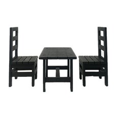 桌椅套組, 黑色的