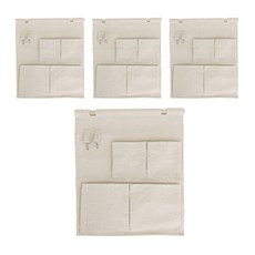 溫暖亞麻收納掛袋包 4個, 單色