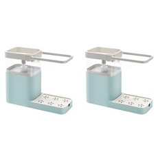 원터치 세제통 겸용 용품거치대, 그린, 2개