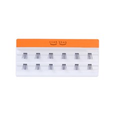 깜빡 인조 속눈썹 11mm Deep Orange 4기둥, Black, 1개