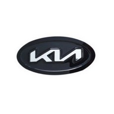 Cartect 車用新款廠徽 2號, 亮面黑銀色, KIA