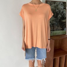 MeiChel 女款素色棉質短袖T恤