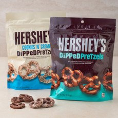 허쉬 딥피드 프리첼 쿠키앤크림 240g + 밀크초콜렛 240g, 1세트