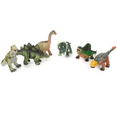 Wooto 柔軟迷你恐龍公仔6件組, 1套