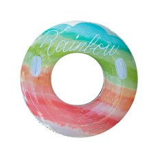 彩色游泳圈100cm, 混色, 1個