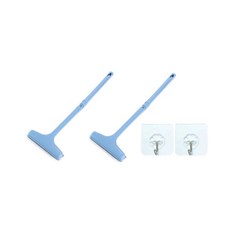 Shoppingjoy Shoji 藍色紗窗清潔刷 21 x 54 cm + 透明掛鉤, 2套