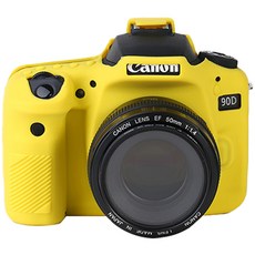 CANON 캐논 90D 카메라 실리콘 바디보호용 케이스, 1개, 90D-옐로우