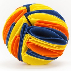 Digi-T狗狗嗅聞玩具球 15cm, 黃色 + 橙色 + 藍色, 1個