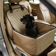 디지티 반려동물 자동차 이동쿠션 겸 카시트 45 x 45 x 58 cm, 베이지, 1개