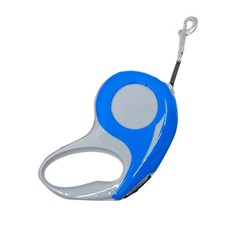 미퓨어 강아지 튼튼 ABS 자동 산책줄, 블루, 1개