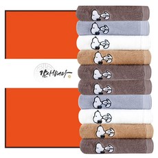 Songwol 松月 史努比基本毛巾 10p + Case 10p + 感謝紙 500 x 70 mm 10p, 隨機發貨（毛巾、箱子）、1款（腰帶）, 1組