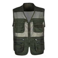 Dijiti多功能網紗釣魚背心, 軍綠色