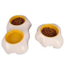 寵物煎蛋餐具 2件組, 白+黃, 1套
