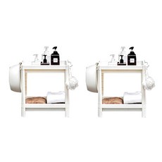 Ongi 多功能立式塑膠收納架 1層 2入, 白色