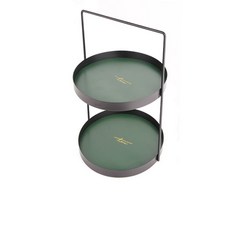 藍色現代配件化妝品收納盒 圓形 20cm, 黑色