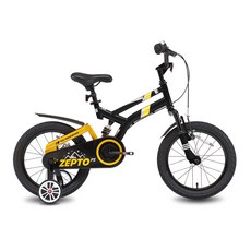 알톤스포츠 2021 알톤 젭토 FS 16 보조바퀴 미조립 자전거, 블랙옐로우, 1080mm, 1개