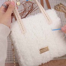 皮革工藝包包編織DIY組, 象牙, 1套