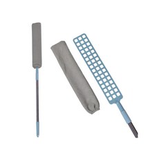 Potegar超細纖維除塵撢+毛巾 5條組, 灰色的, 1個