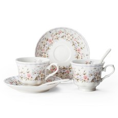 Keito Grace 雙人咖啡杯 3款 x 2p 組, 混合顏色, 1套