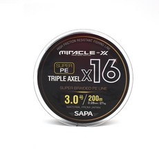 SAPA Triple Axel 16股編織線 母線 釣魚線 200m, 黑色