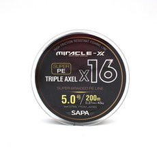 SAPA Triple Axel 16股編織母線 釣魚線 200m, 黑色