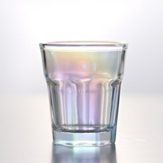Cozy Table 神秘極光稜鏡全息玻璃復古燒酒杯 50ml, 2個, 透明