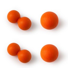 運動按摩球 雙球款, 橘子, 2套