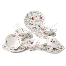 Keito 白金漢 5人組紅茶杯 3種 x 5p 組, 混合色, 1套