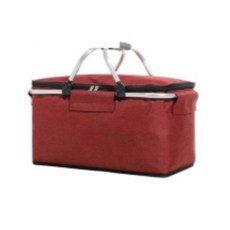 Rose Road 折疊式露營用保冷袋, 酒紅色