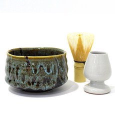Charmiere薄荷巧克力點心抹茶茶碗+茶筅+茶筅筒, 1套, 混合顏色