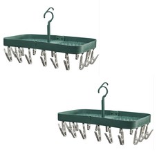 온기 접이식 빨래 건조대, 2개, 그린