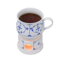 Chammelier 印度藍巴里爾馬克杯 + 暖茶器套組, 混色, 400毫升, 1組