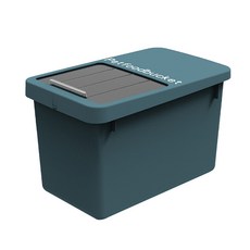 요기쏘 반려동물 컨테이너 사료 보관통, 청록, 10L, 1개