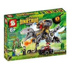 Sembo積木侏儸紀世界重型暴龍機器人玩具, 混色