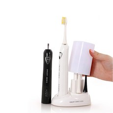 스마트소닉 5000 충전살균형 음파칫솔 칫솔핸들2p 화이트 블랙 + 충전살균기 + 칫솔모 4p, RLT231, 1개