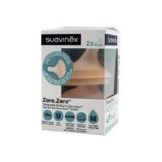 suavinex 蘇維妮 Zero Zero母乳觸感替換奶嘴 2入, M號(約6個月), 1組