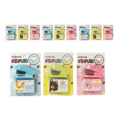 敏捷的烏龜動物故事訂書機, 藍色, 淺綠色, 粉色, 4套