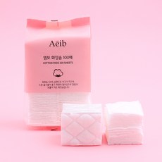 壓花棉質化妝棉, 100件, 5個